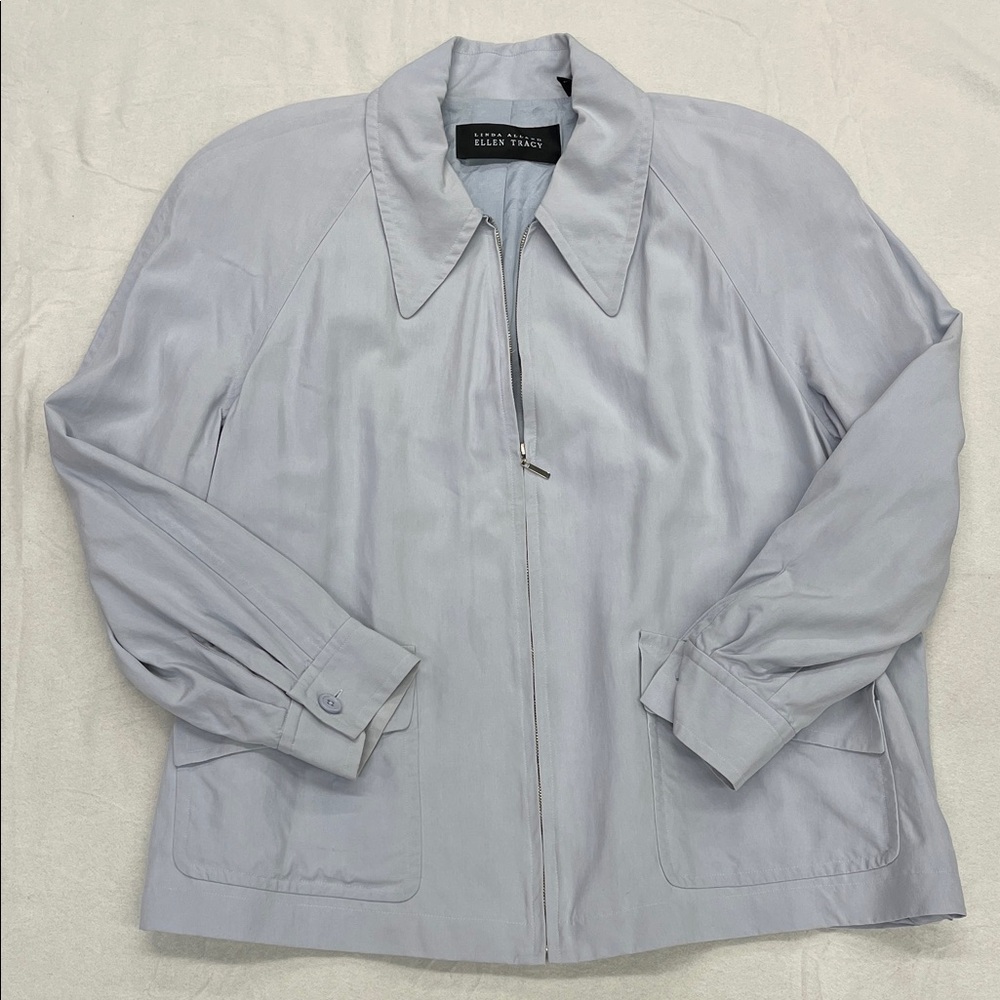 Ellen Tracy Women's Light Gray Utility Jacket